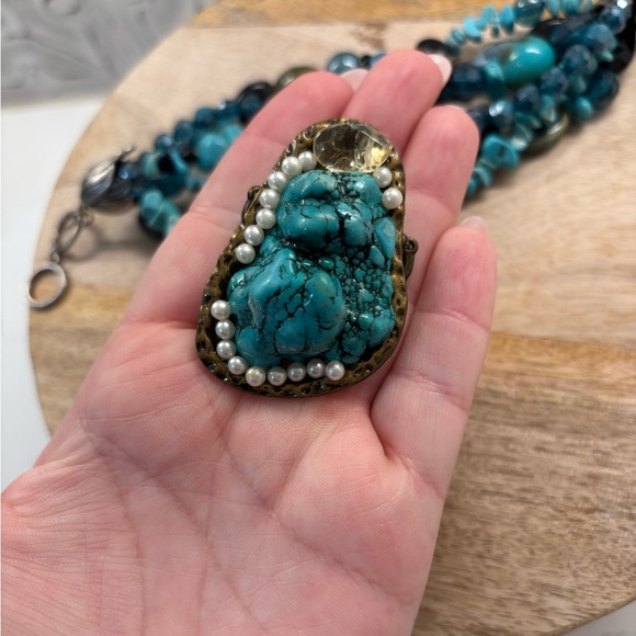 Bundle - Turquoise Beaded Bracelet and Ring Set - Picture 4 of 5